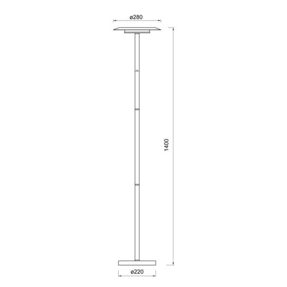 Lampadaire design en métal noir — vue 4