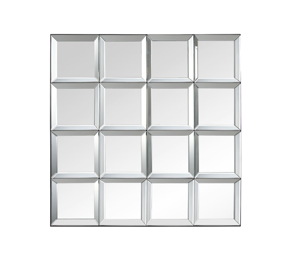 Miroir déco design en verre gris