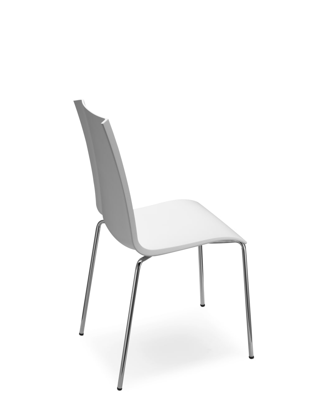 Lot de 2 chaises design en plastique blanc