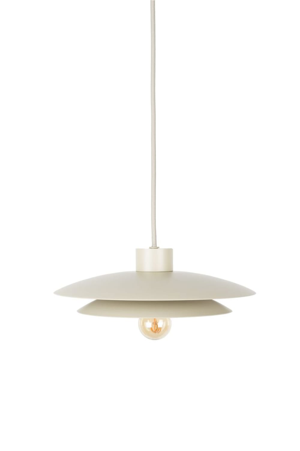 Suspension en métal beige