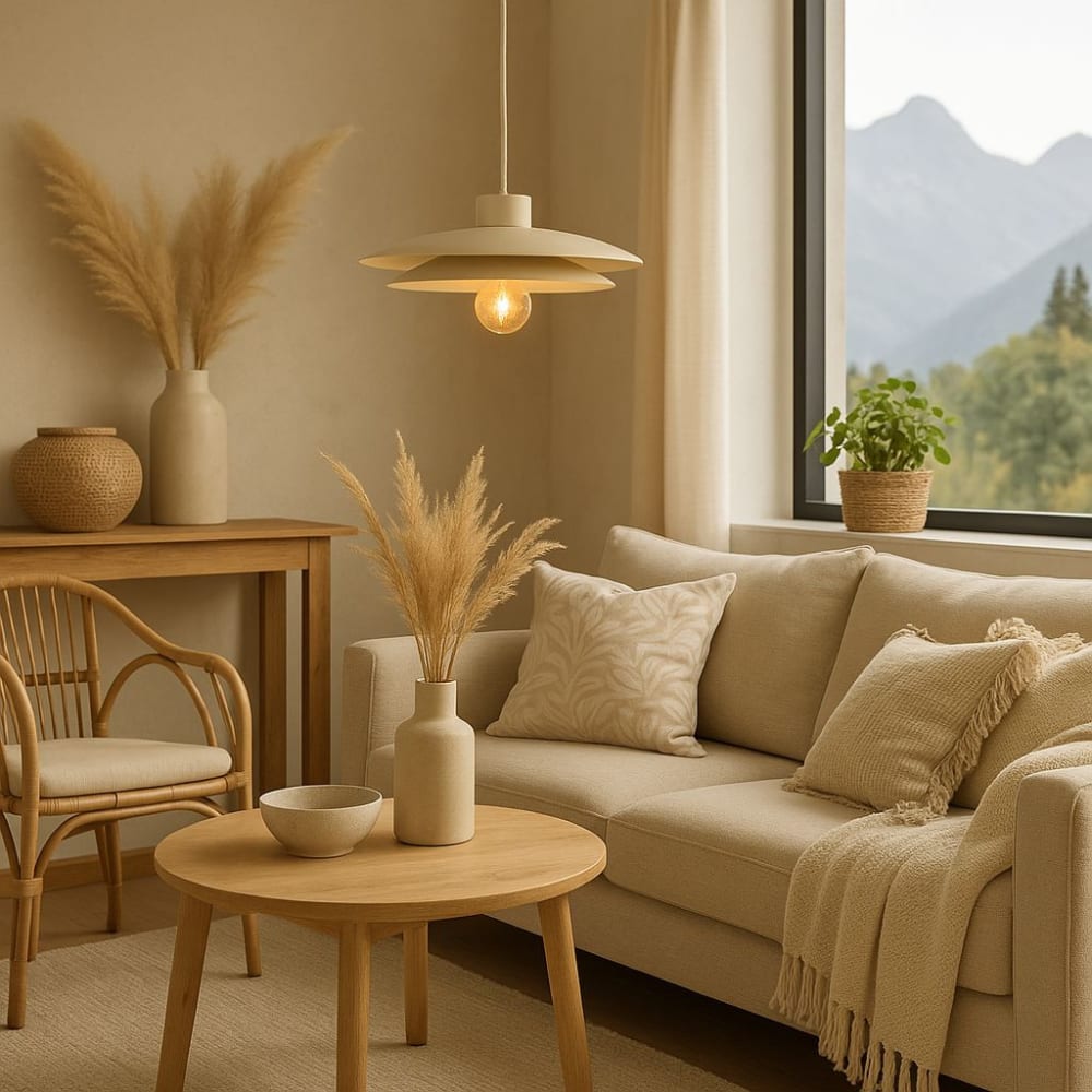 Suspension en métal beige — vue 3
