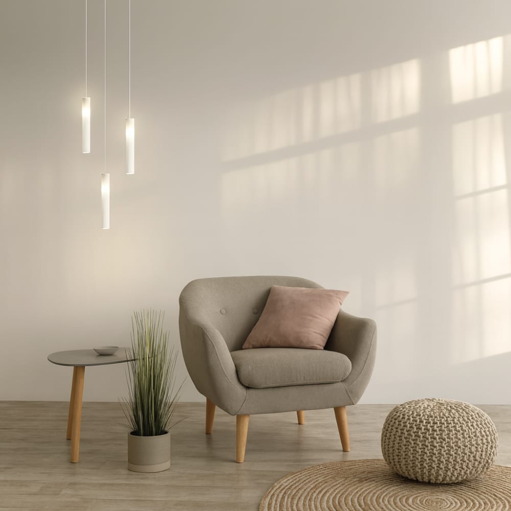 Suspension en aluminium blanc — vue 4