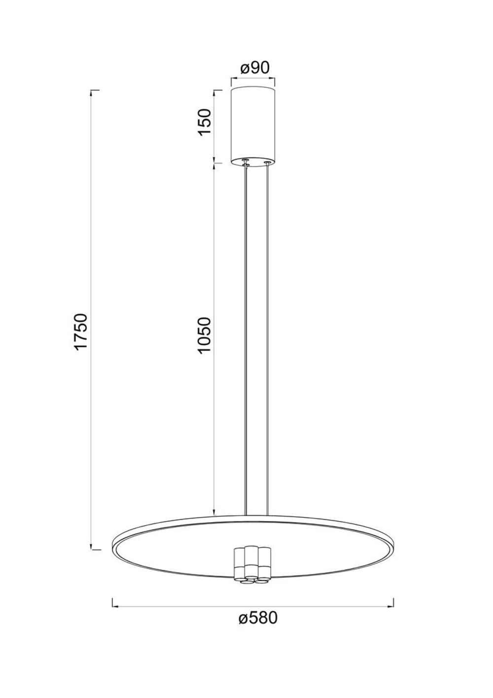 Suspension en métal noir — vue 4