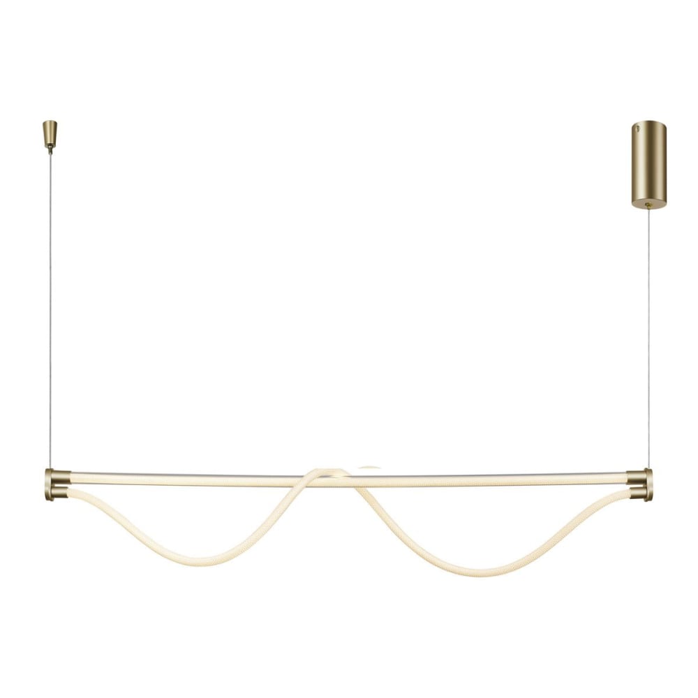 Suspension en métal doré