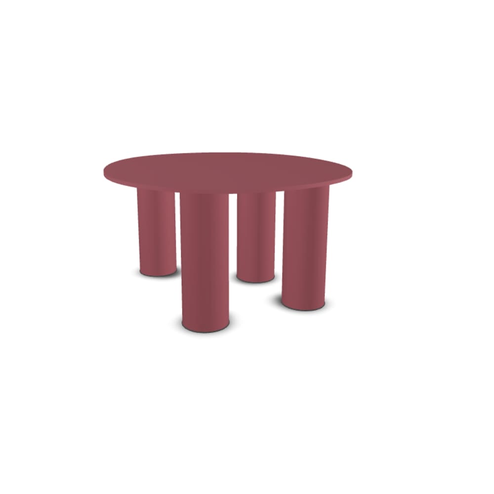 Table basse design en métal rouge