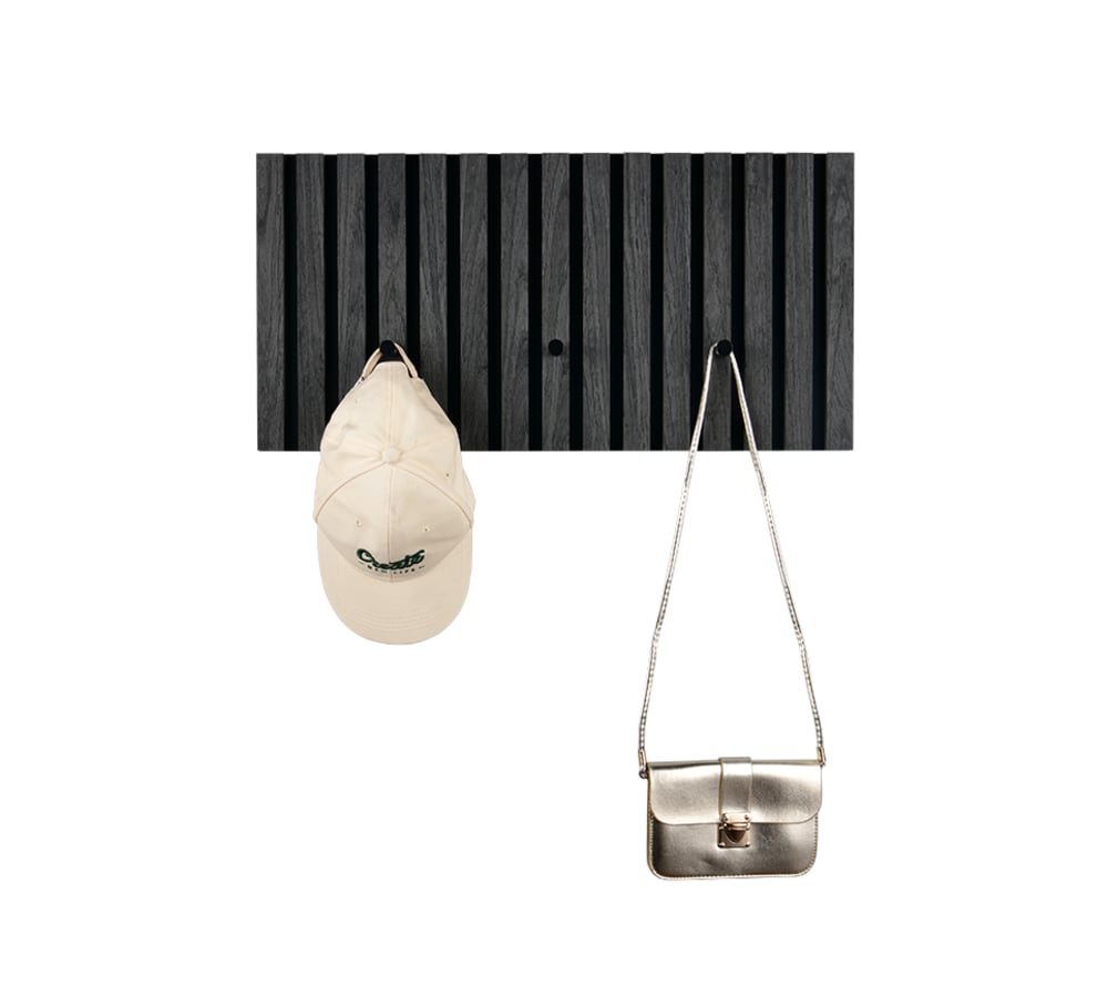 Porte manteau en bois anthracite — vue 3