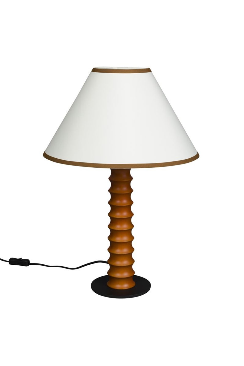 Lampe design en bois marron