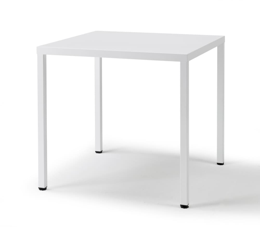 table de jardin en métal - blanc
