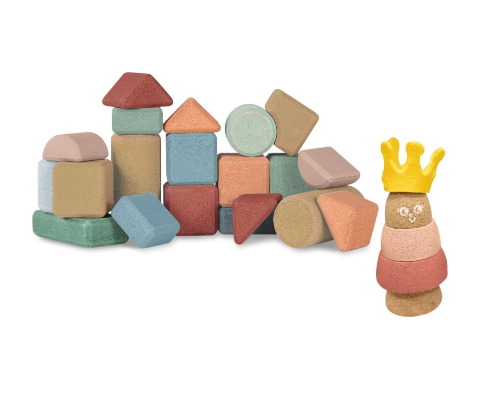 Korko - Set 1 coffret de 20 blocs de construction avec 1 jouet à empiler reine