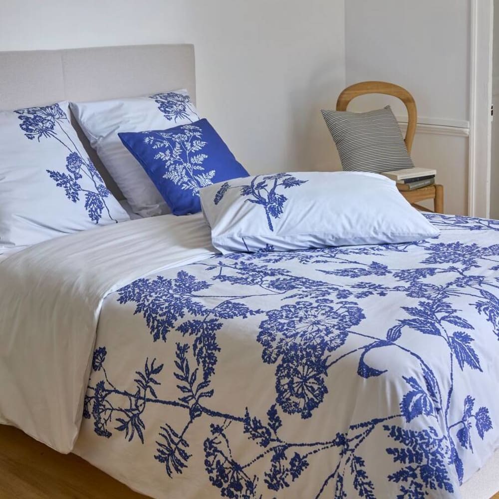 Lot de 2 taies d'oreiller en percale gris à motif 50 x 70 cm - Maisons du Monde