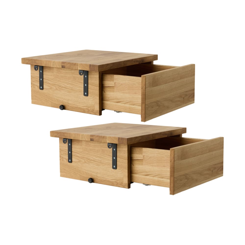 Lot de 2 chevets suspendu en chêne massif