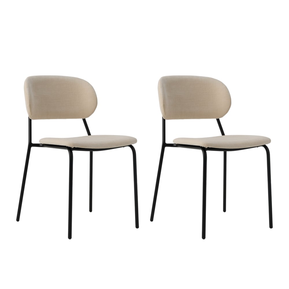 Lot de 2 chaises tissu