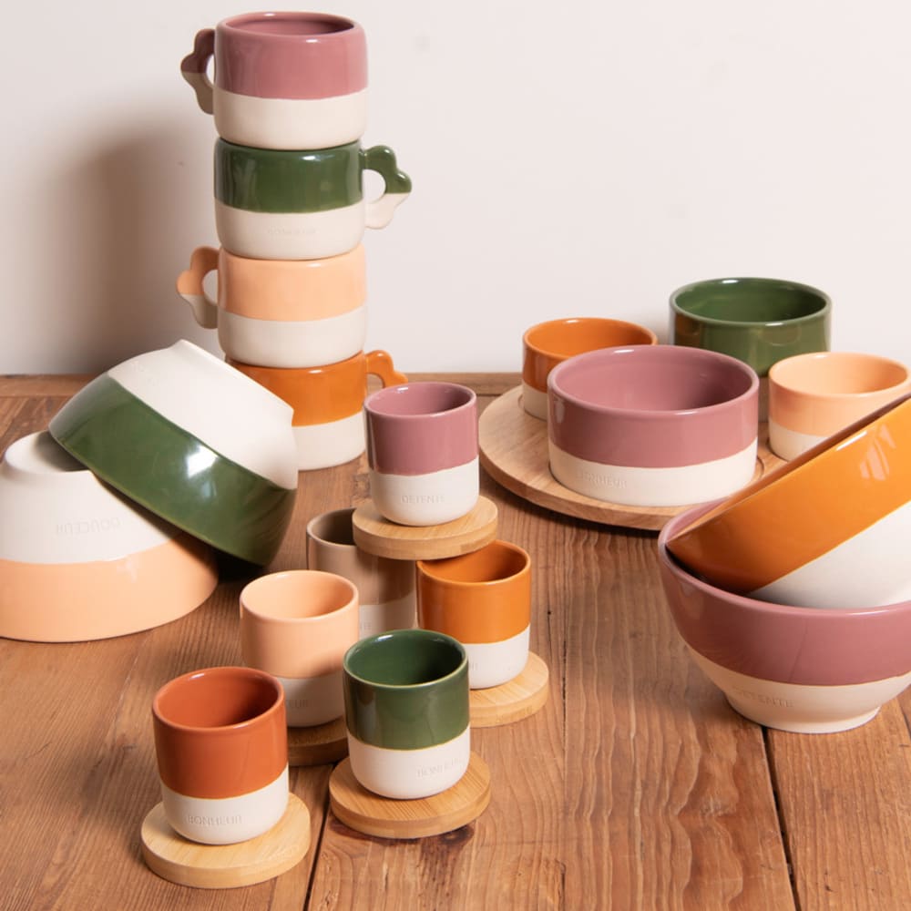 Lot de 4 mugs 33 cl multicolores en porcelaine - Maisons du Monde