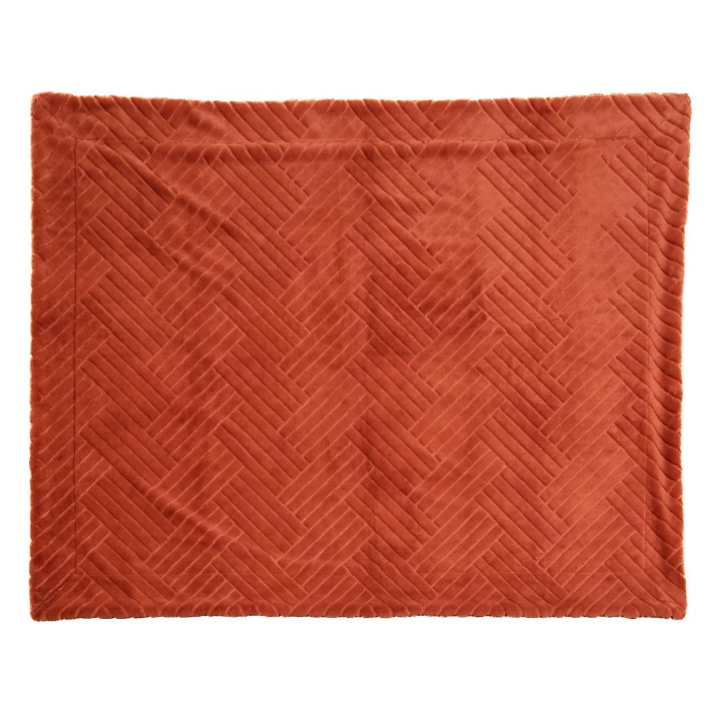 Plaid 130x170 cm orange en polyester — vue 3