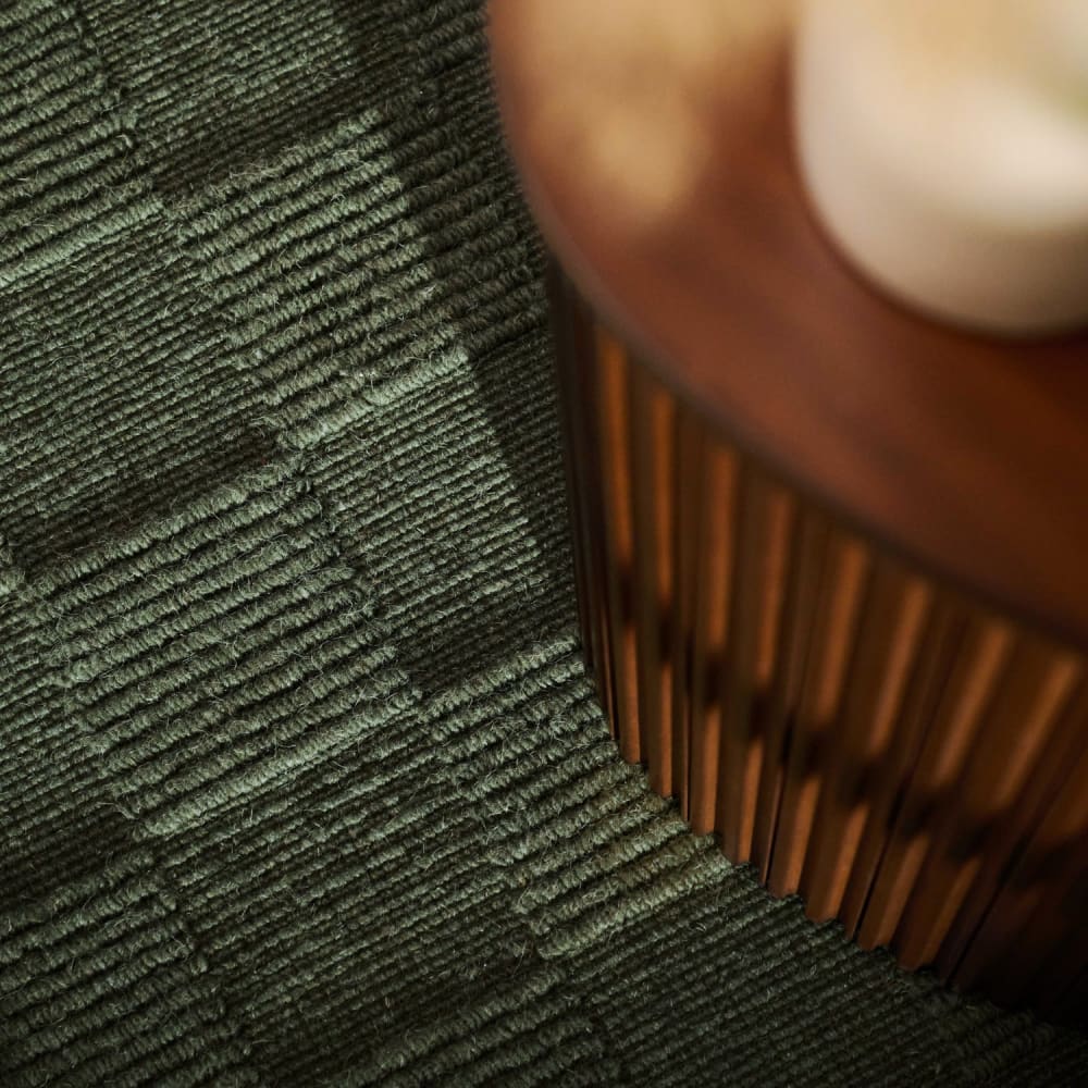 Tapis en laine fait main vert 160x230cm — vue 4