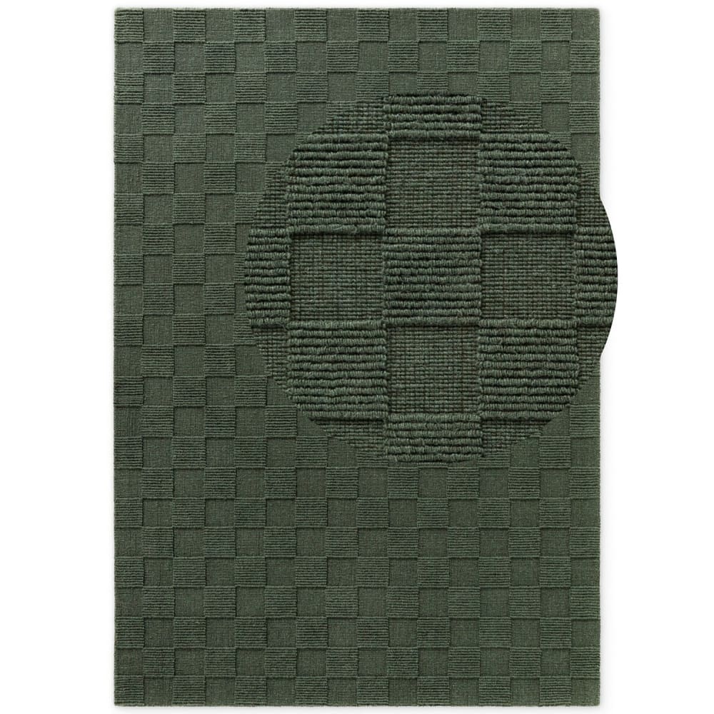 Tapis en Laine fait main Vert 200x300cm