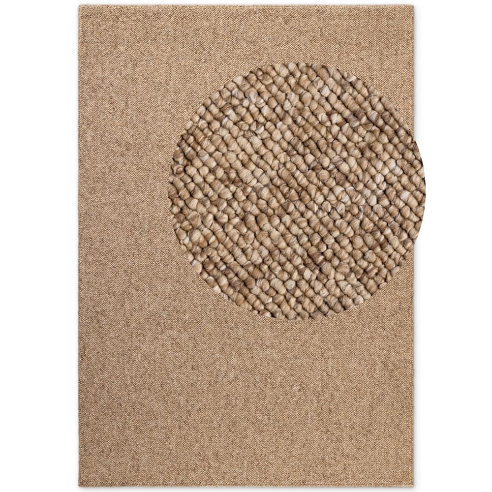 Tapis Bouclé aspect laine Caramel 200x290cm