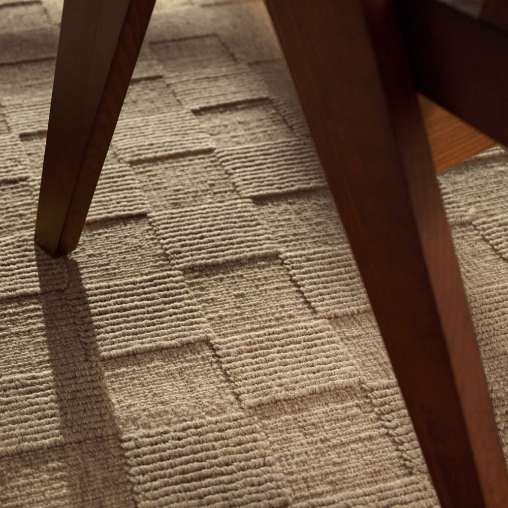 Tapis en laine fait main marron 160x230cm — vue 4