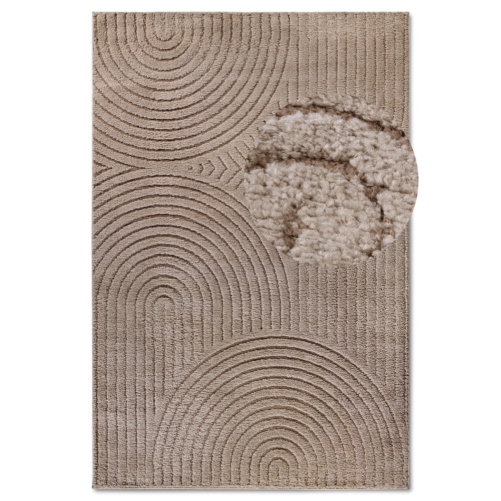 Tapis DEPT à Relief Beige - ELLE Décoration 80x120cm