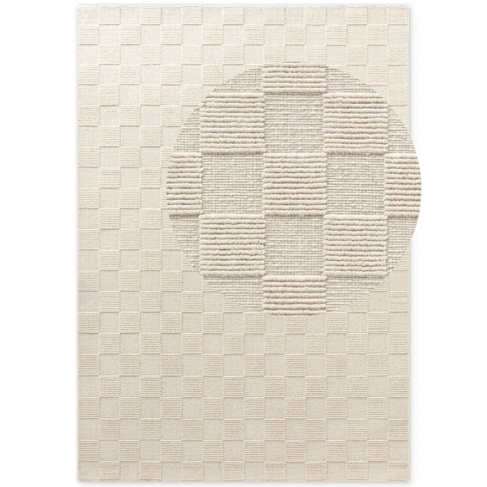Tapis en laine fait main - blanc