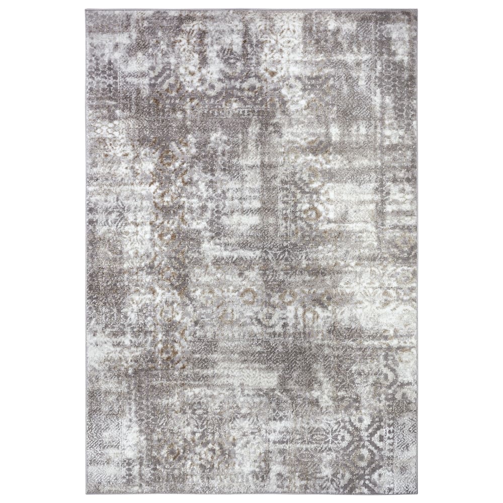 Tapis moderne Abstrait STUDIO Gris Marron 57x90cm