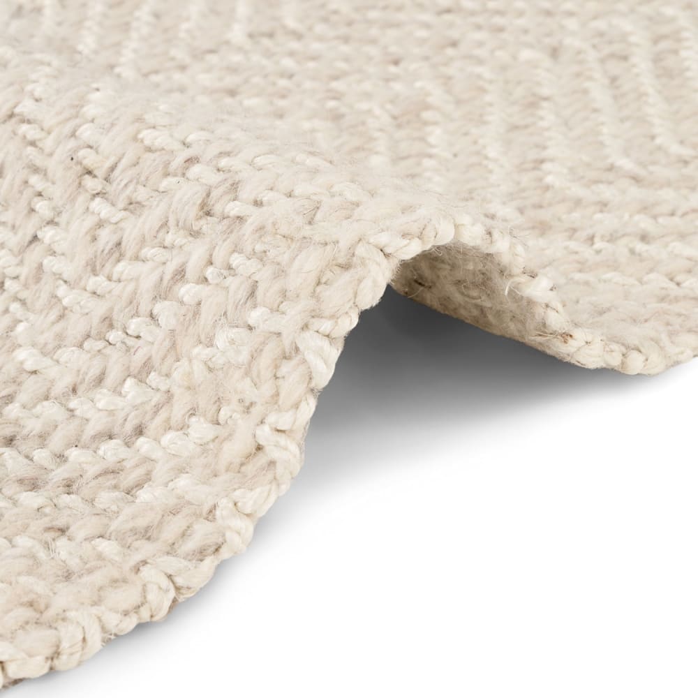 Tapis de laine fait main crème 120x170cm — vue 4
