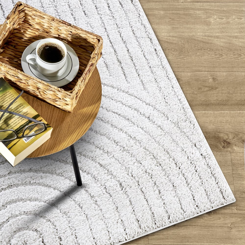 Tapis dept à relief crème - elle décoration 200x280cm — vue 4