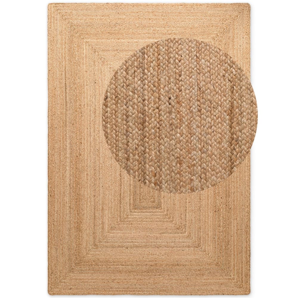 Tapis en Jute Fait Main Brun Naturel 200x300cm