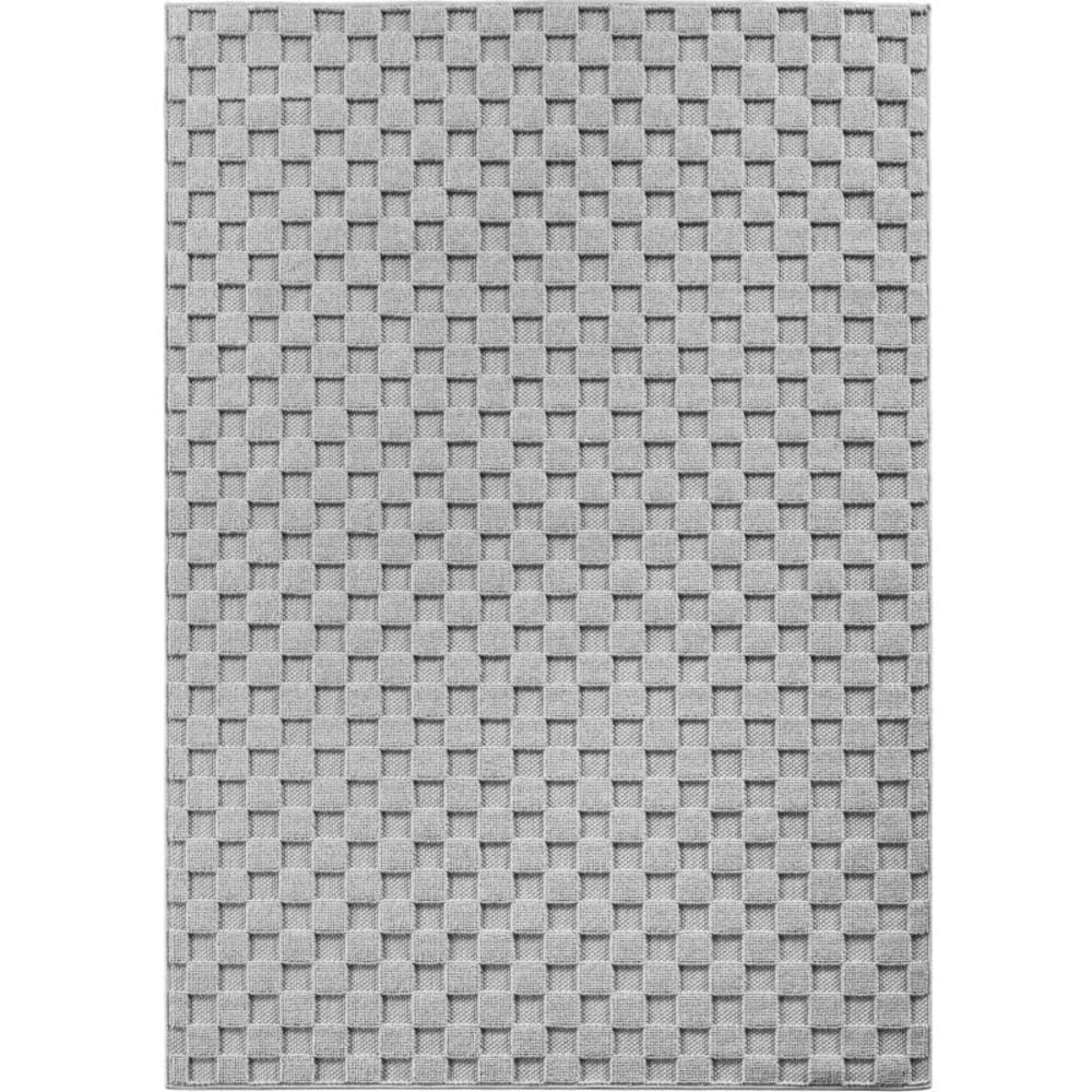 Tapis bouclés à relief DAMIER Gris 280x370cm