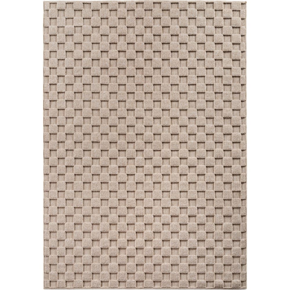 Tapis bouclés à relief DAMIER Beige 60x110cm