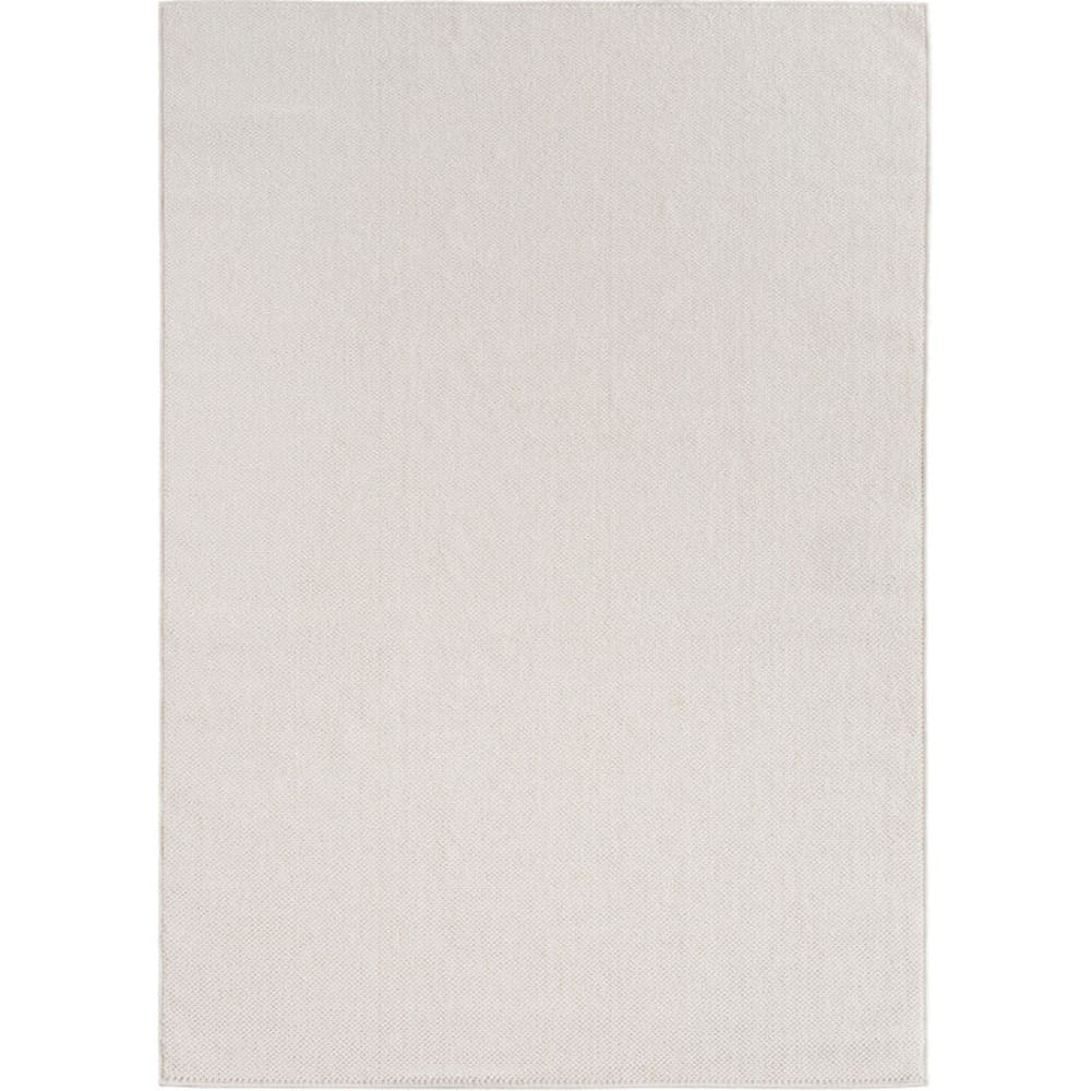 Tapis bouclés à relief uni crème 80x150cm