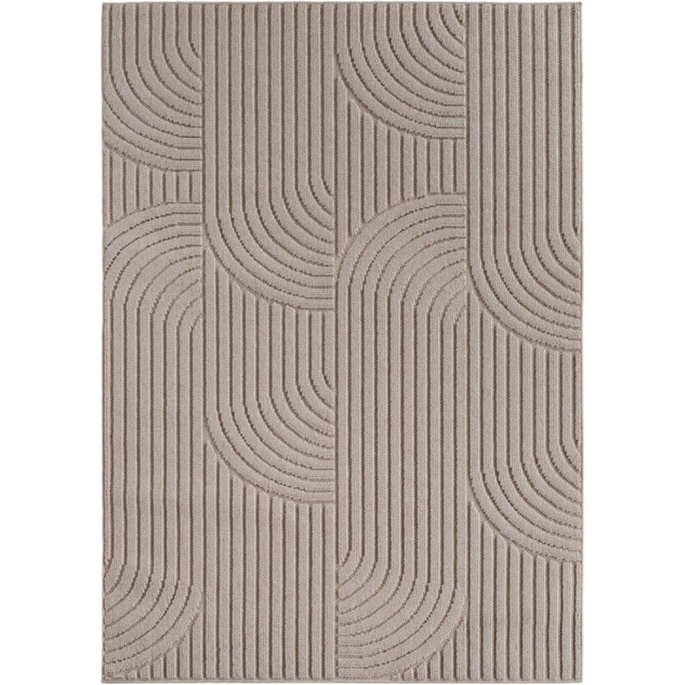 Tapis bouclés à relief arch beige 160x230cm