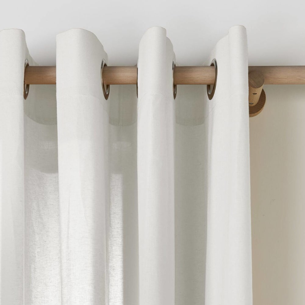 Rideau en coton et en lin 130 x 255 cm blanc — vue 4
