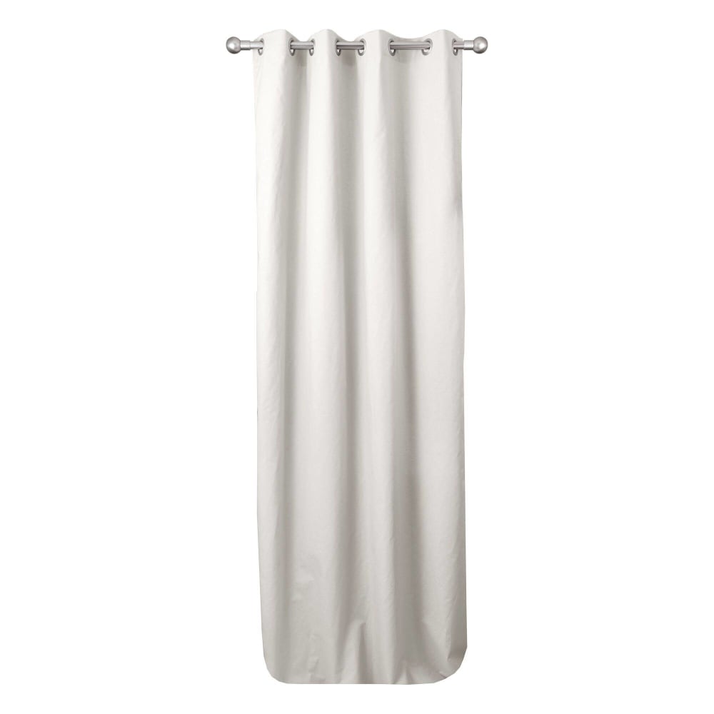 Rideau en coton et en polyester recyclé 135 x 250 cm blanc - Maisons du Monde