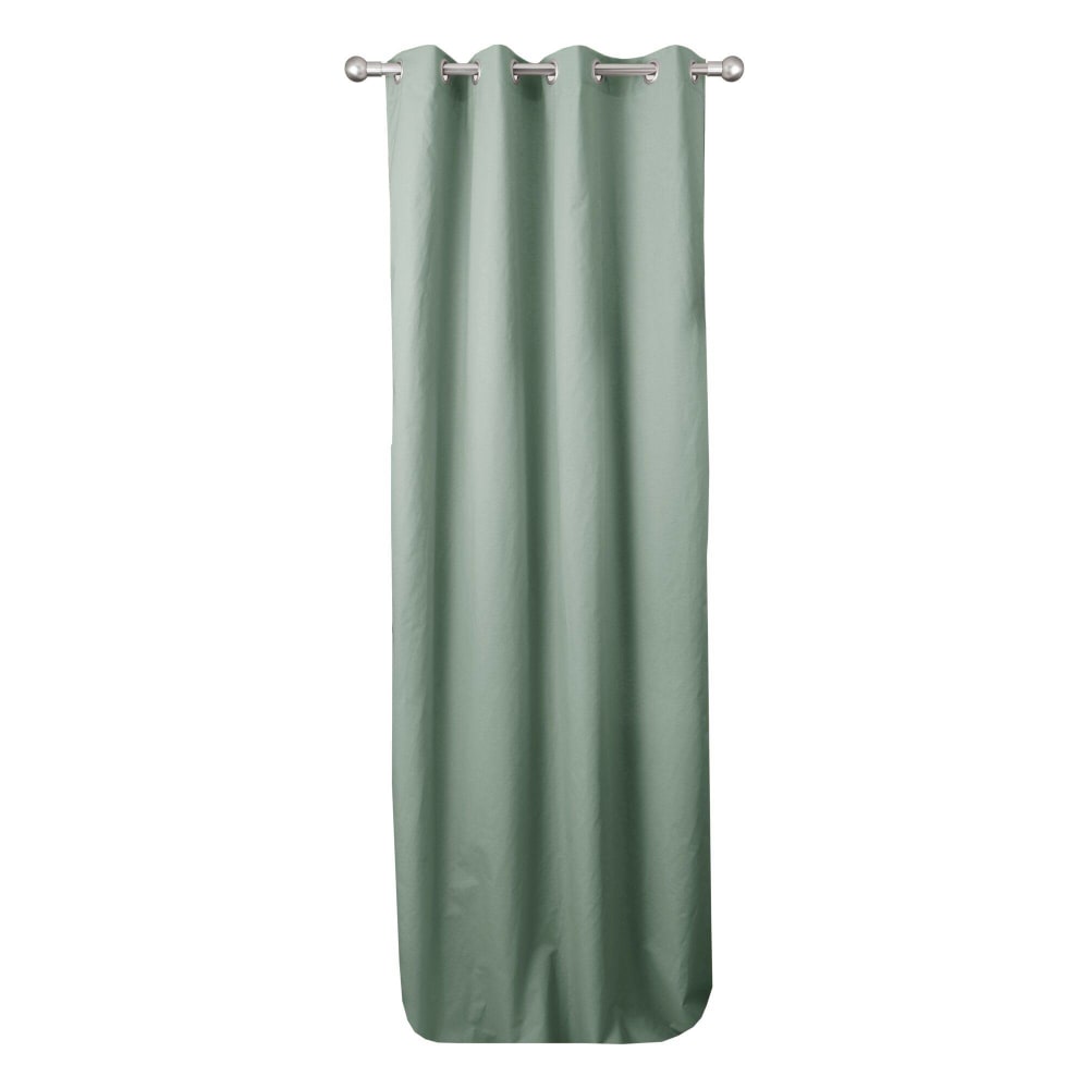 Rideau en coton et en polyester recyclé 135 x 250 cm vert eau — vue 3