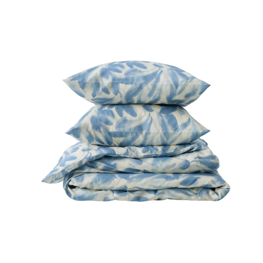 Parure de lit en lin et en coton ecru/bleu gris 240 x 220 cm — vue 3