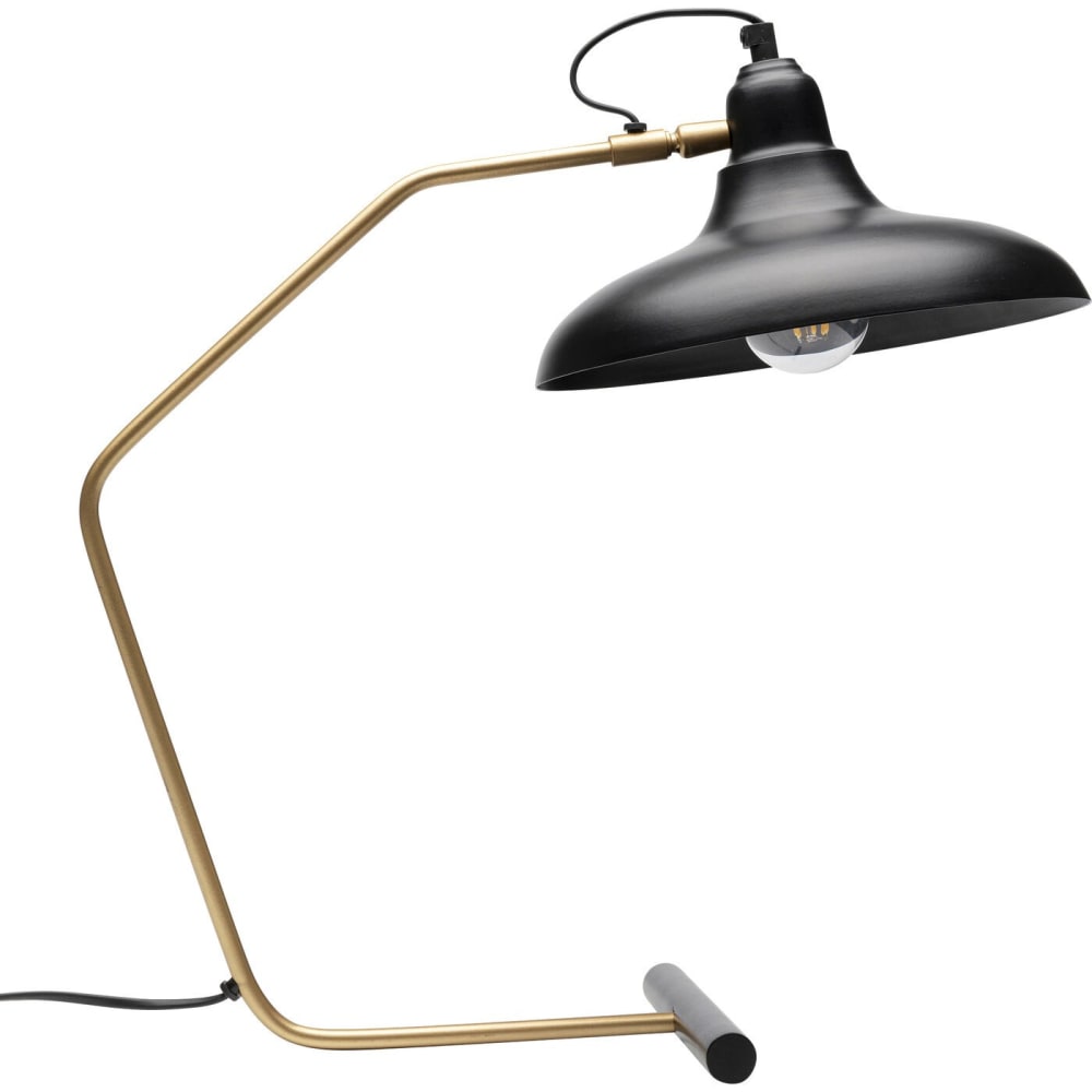 lampe en acier noir et