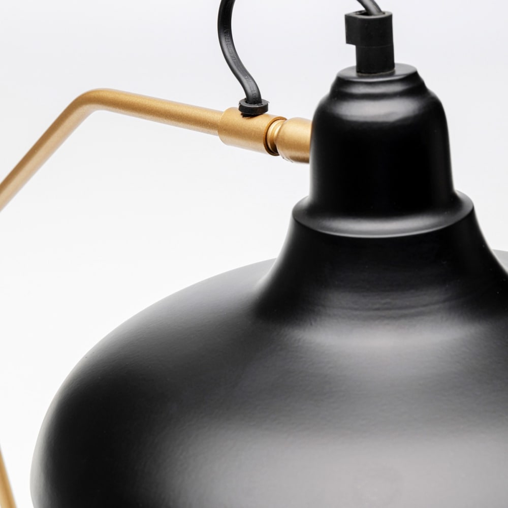 Lampe en acier noir et doré — vue 4