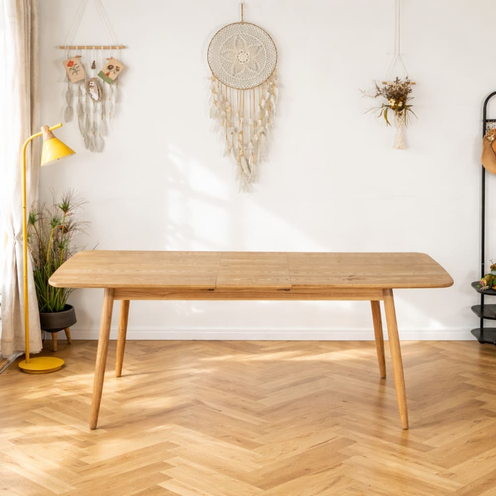 Nordlys Ausziehbarer Esstisch (6-8 Personen) Rechteckig aus Holz Braun Holz