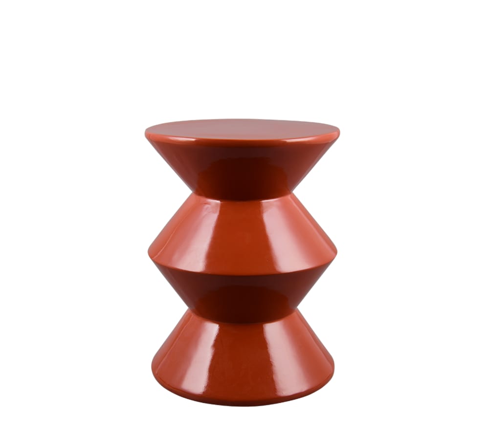 Bout de canapé en céramique doréange