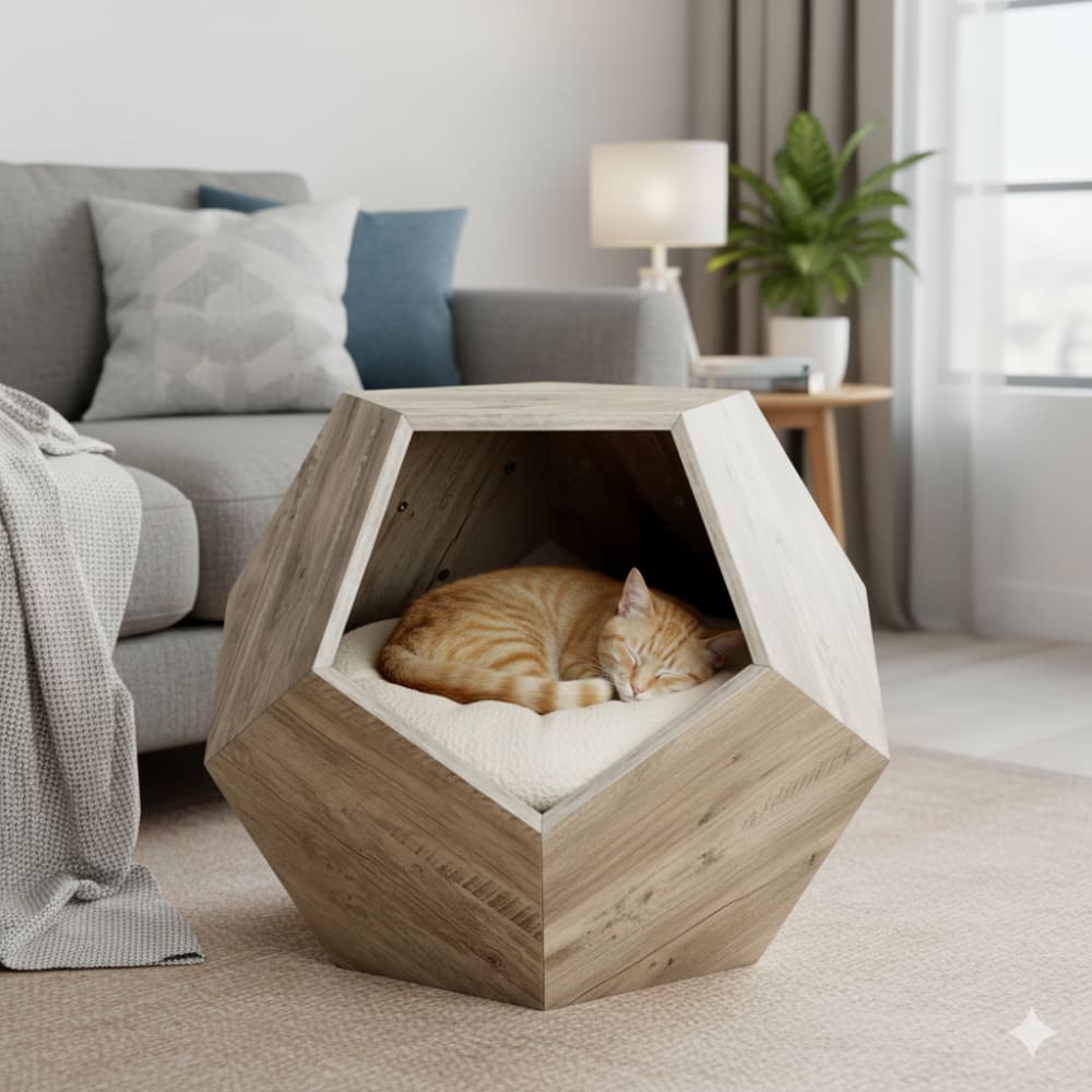 Meuble moderne pour animaux, Transport pour chat, Table d'appoint