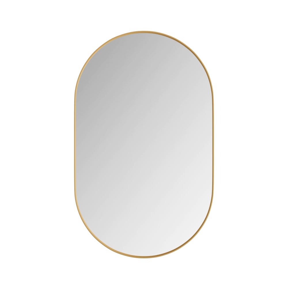 Urban Cocon Ovaler Spiegelschrank mit Metallrahmen, 52x85 cm style modern Gold Glas