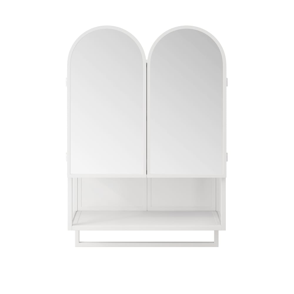 Cabinet Miroir Double Arqué avec 2 Portes, 60x75cm