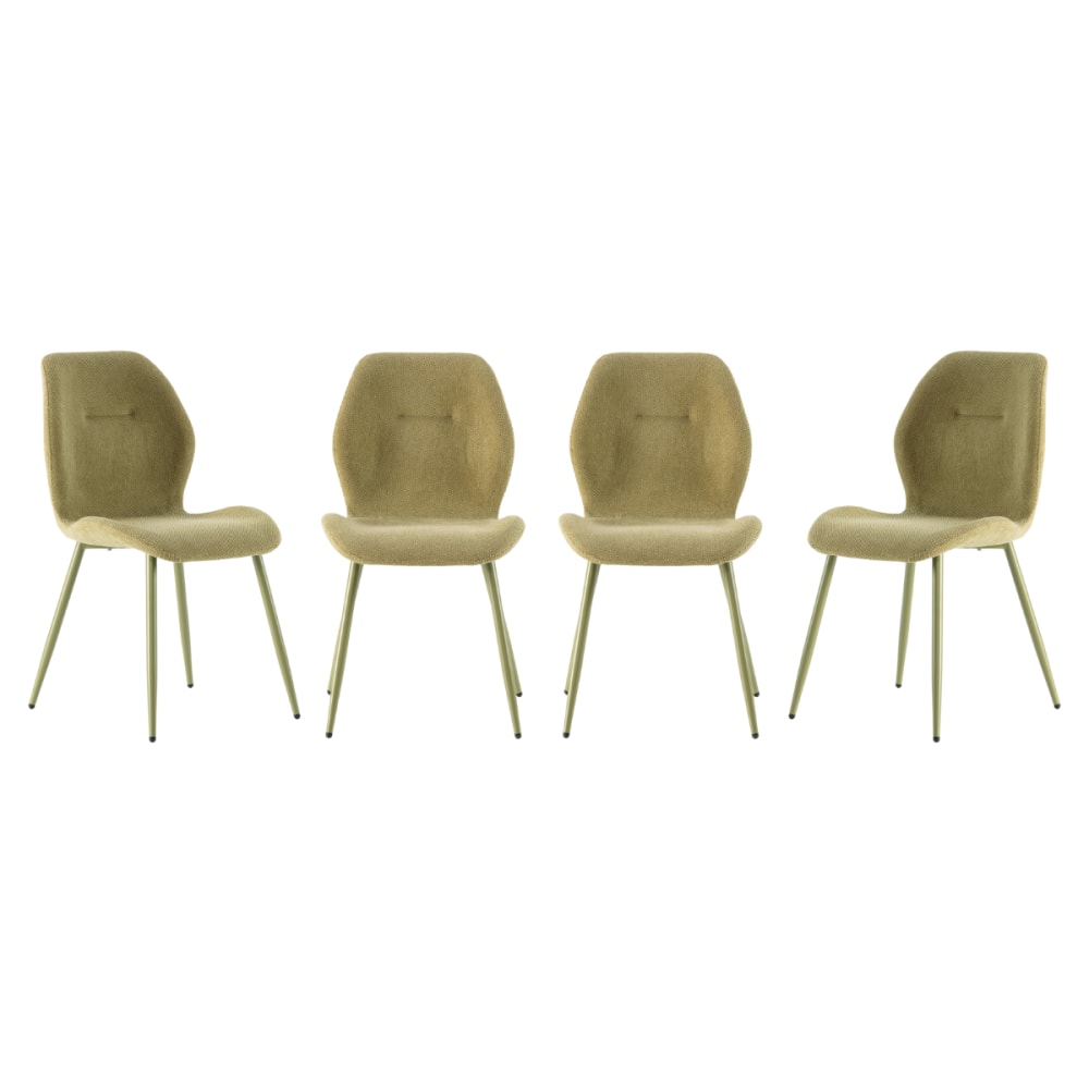 Lot de 4 chaises en tissu