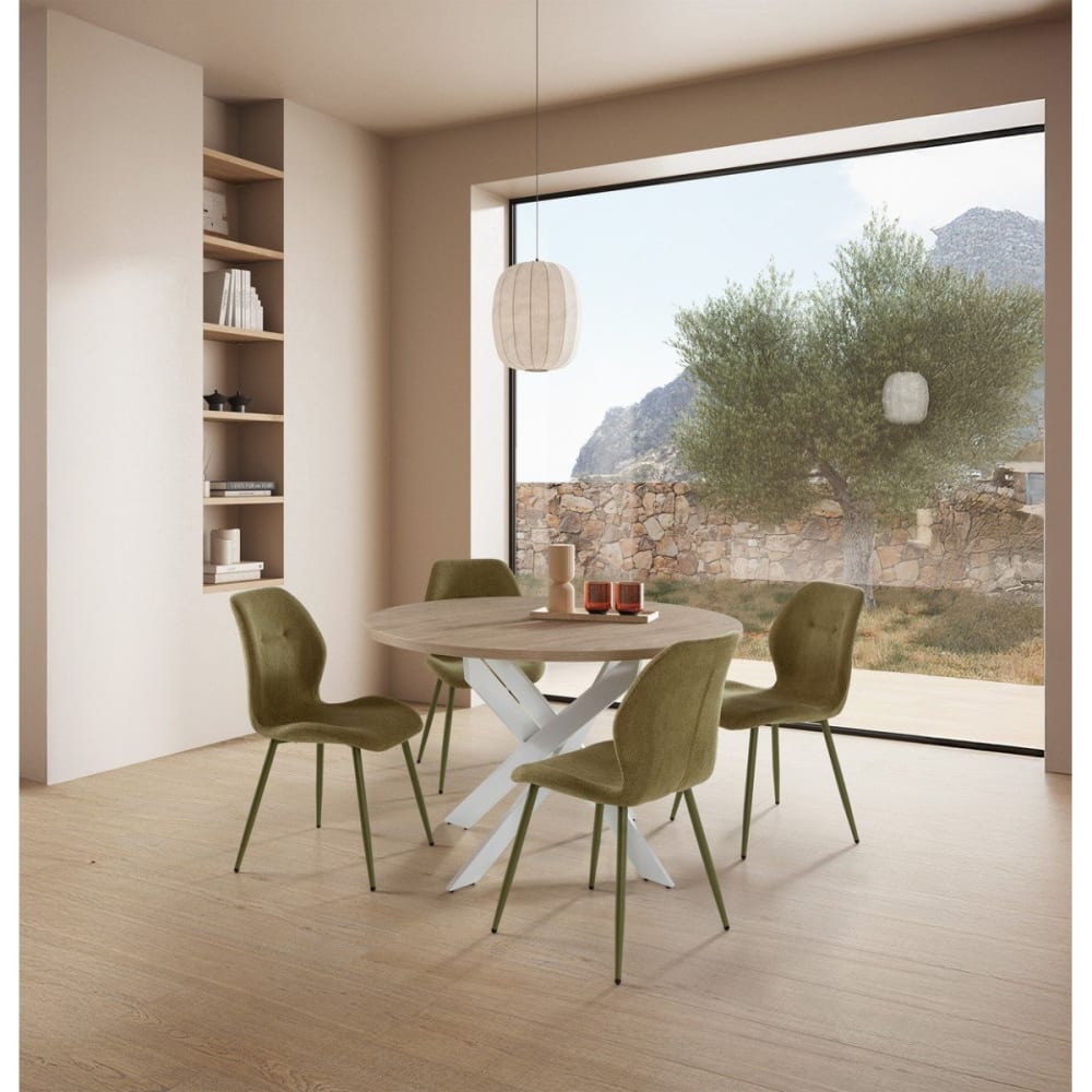 Set von 4 Stoffstühlen H86 cm - Grün - Maisons Du Monde