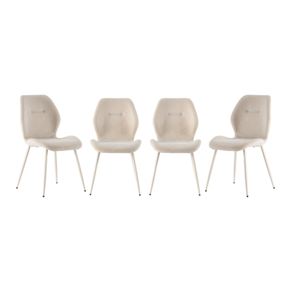 Lot de 4 chaises en tissu h86 cm - beige Lot de 4 chaises en tissu h86 cm - beige
