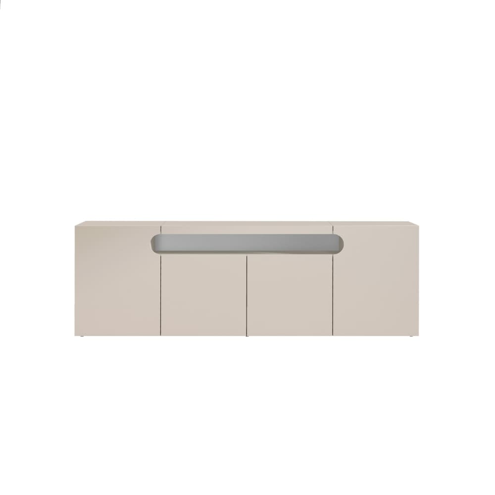 Buffet 4 portes et 1 niche 200 cm effet bois cachemire