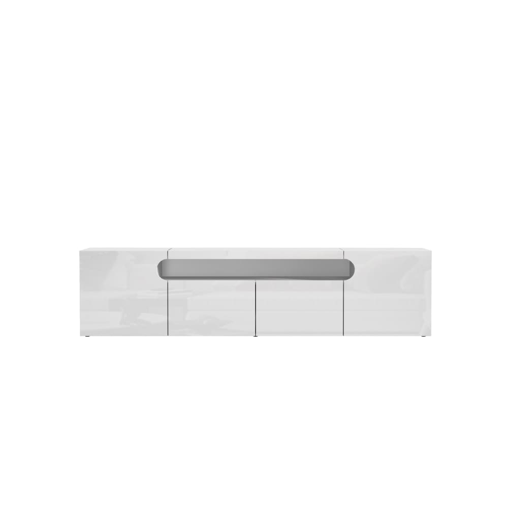 meuble tv 4 portes et - brillant
