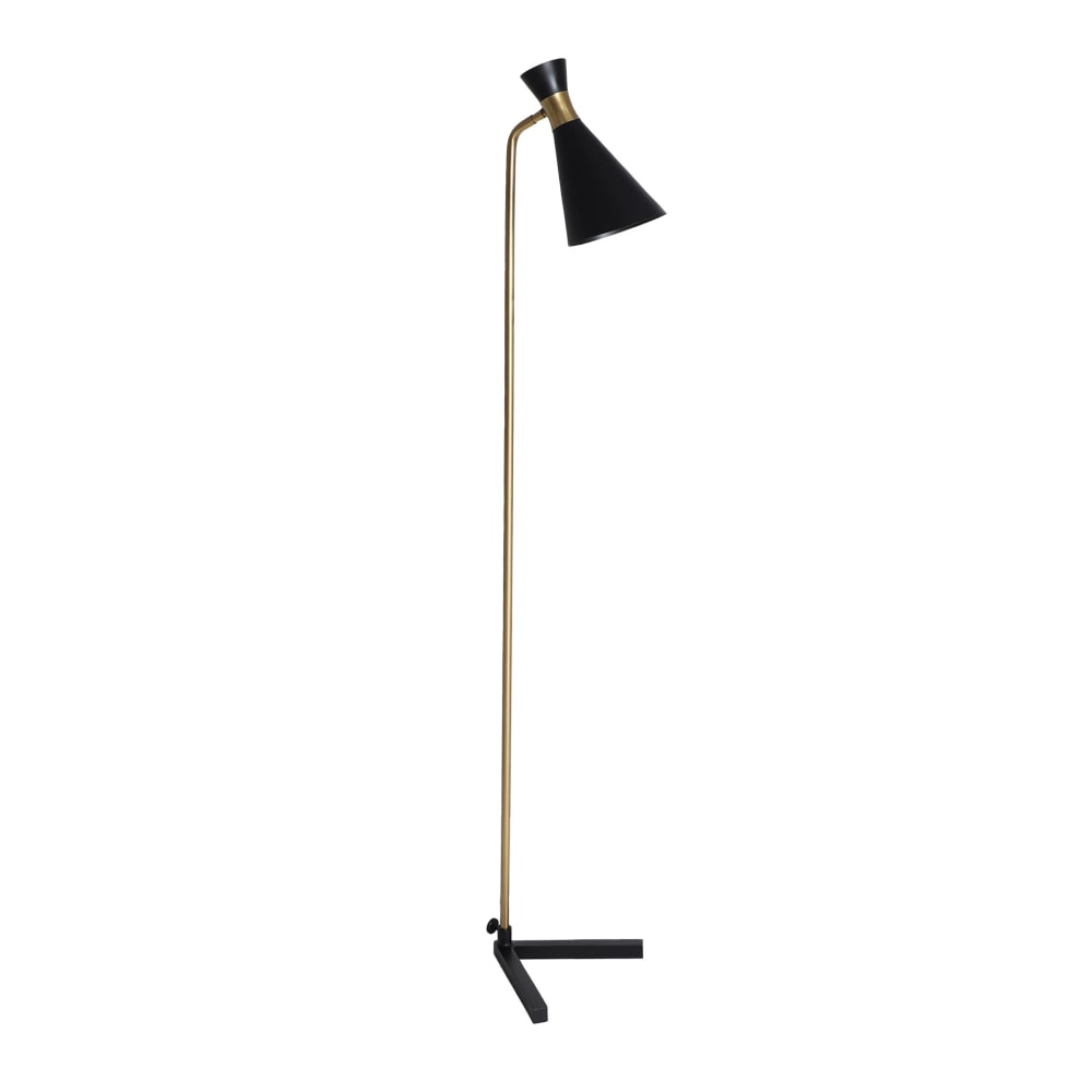 Lampe haute en fer noir en 30x27x150 cm