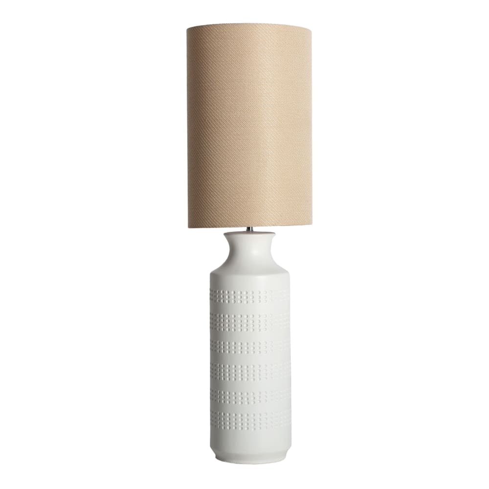 Lampe haute en céramique blanc  en 35x35x122 cm